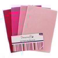 Pink A4 Felt Sheets - Pack Of 8