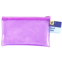 Works Essentials Clear Colour 15cm Pencil Case