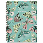A5 Wiro Blue & Green Butterflies Notebook image number 1