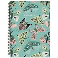 A5 Wiro Blue & Green Butterflies Notebook