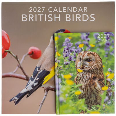 British Birds Square Calendar and A5 Diary Set 2027 image number 1