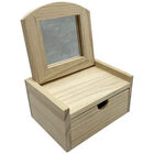 Wooden Jewellery Box with Mirror image number 1