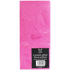 Pink Glitter Tissue Paper - 6 Sheets image number 1