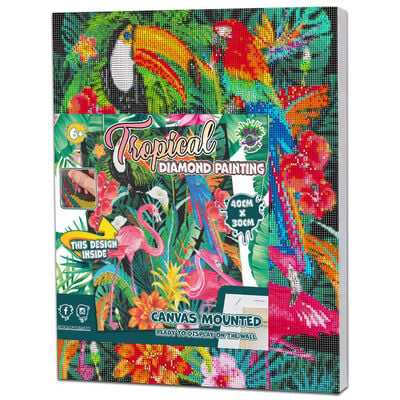 Splat Planet A3 Diamond Painting Kit: Tropical image number 1