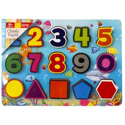 Chunky Wooden Puzzle Numbers image number 1