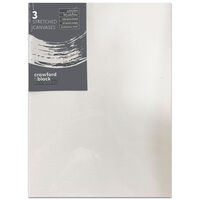 Crawford & Black Stretched Canvases 9 x 12 Inches: Pack of 3
