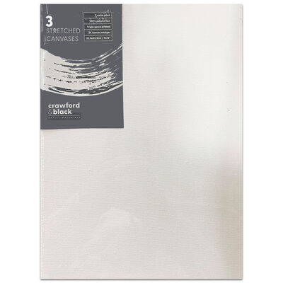 Crawford & Black Stretched Canvases 9 x 12 Inches: Pack of 3 image number 2