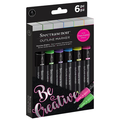 Spectrum Noir Dazzling Brights Outline Markers: Pack of 6 image number 1