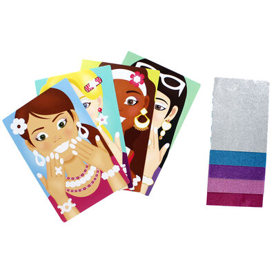 Mess-Free Glitter Art Kit - Glamour Faces image number 2