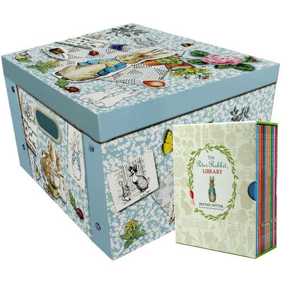 Peter Rabbit Library and Floral Collapsible Storage Box Bundle image number 1