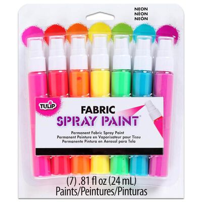 Tulip Neon Fabric Spray Paints: Pack of 7 image number 1