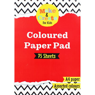 A4 Coloured Paper Pad - 75 Sheets image number 1