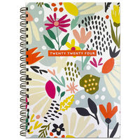 B5 2024 Day a Page Diary: Bright Floral