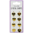 Dovecraft Made With Love Gold Metal Heart Charms: Pack of 8 image number 1