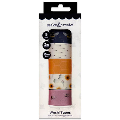 Spring Bee Washi Tape: Pack of 5 image number 1