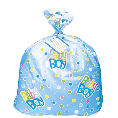 Blue Baby Boy Jumbo Plastic Gift Bag image number 2