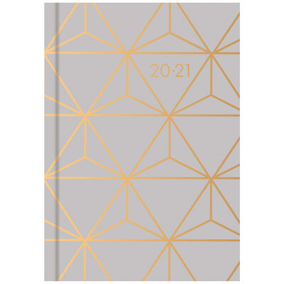 A6 Geo Grey Week To View 2021 Academic Diary image number 1