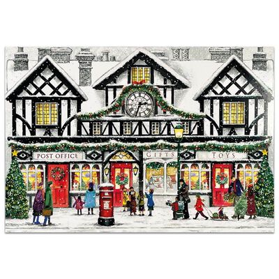 Dickensian Scene Cancer Research UK Charity Christmas Cards: Pack of 10 image number 1
