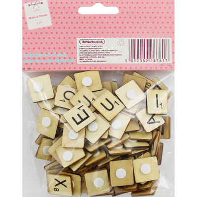 Wooden Letter Tiles - Pack of 114 From 3.50 GBP
