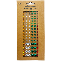 Assorted Adhesive Gems: Pack of 128