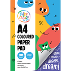 A4 Coloured Paper Pad: 80 Sheets image number 1