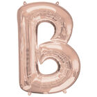34 Inch Light Rose Gold Letter B Helium Balloon image number 1