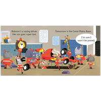 Vroom, vroom, Baboon!