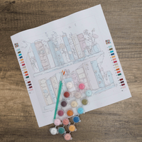 Paint by Numbers: Floral Bookshelf