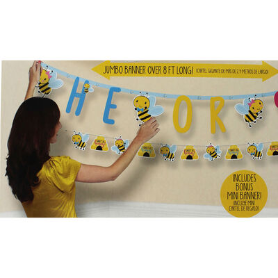 What Will It Bee Baby Shower Jumbo Letter Banner Kit image number 2