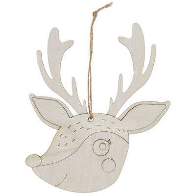 Hanging Wooden Reindeer Decoration Bundle image number 2