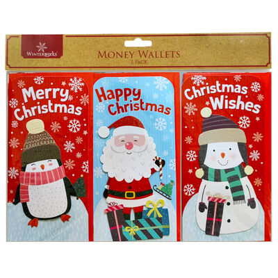 Assorted Christmas Money Wallets: Pack of 3 image number 2