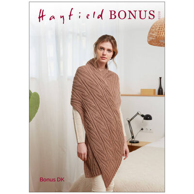 Hayfield Bonus DK: Women's Scarf Knitting Pattern 8208 image number 1