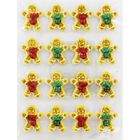 Glitter Gingerbread Stickers: Pack of 32 image number 1