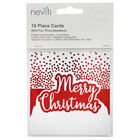 Red Foil Merry Christmas Place Cards - 10 Pack image number 1