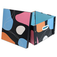 Abstract Collapsible Storage Box