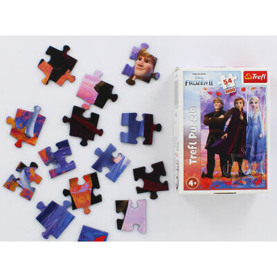 Disney Frozen 2 Anna Elsa and Kristoff Mini 54 Piece Jigsaw Puzzle image number 2