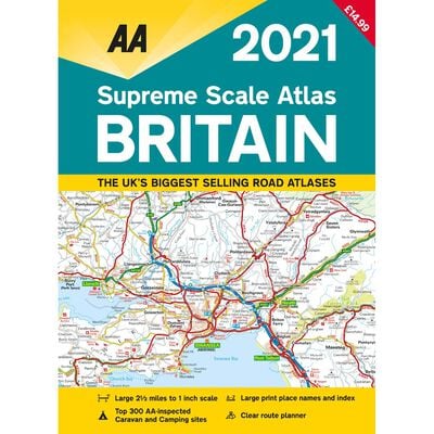 AA Supreme Scale Atlas 2021: Britain image number 1