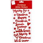Christmas Glitter Sentiment Stickers - Assorted image number 1