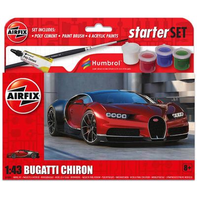 Airfix Bugatti Chiron 1:43 Scale Model Starter Set image number 1