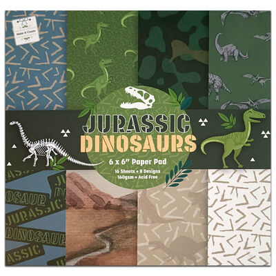 Jurassic Dinosaurs Design Pad 6 x 6 Inches image number 1