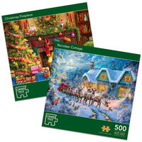 Cosy Christmas 500 Piece Jigsaw Puzzle Bundle