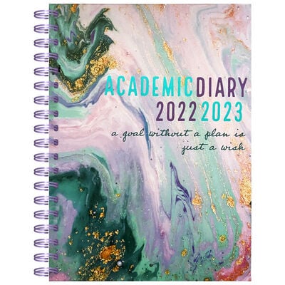 A5 A Goal Without A Plan Is Just A Wish 2022-2023 Week to View Academic Diary image number 1