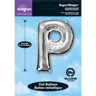 34 Inch Silver Letter P Helium Balloon image number 2