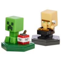 Minecraft Earth Boost Repairing Villager and Mining Creeper Mini Figure: Pack of 2