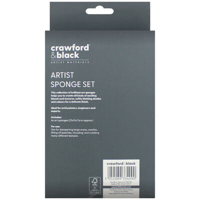 Crawford & Black Artist Sponge set: Pack of 6 image number 3