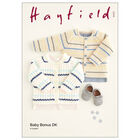 Hayfield Baby Bonus DK: Striped Cardigan Knitting Pattern 5423 image number 1