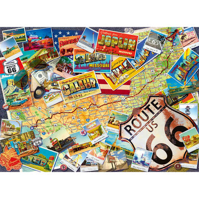 Route 66 500 Piece Jigsaw Puzzle image number 2