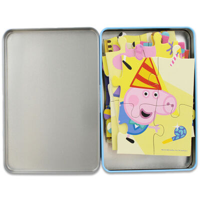 Peppa Pig's Party 48 Piece Wooden Puzzle Tin image number 2