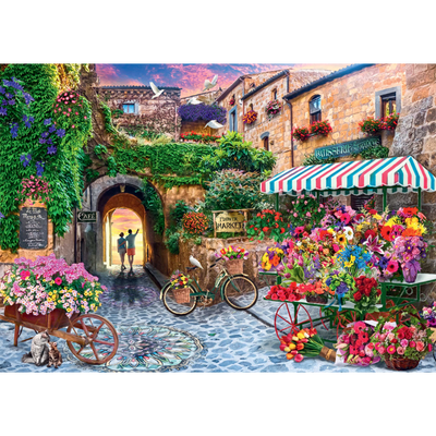 The Flower Market 500 Piece Jigsaw Puzzle image number 2