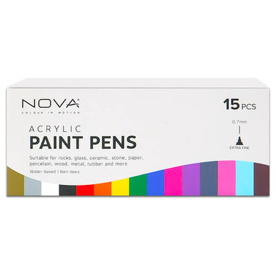 Nova Acrylic Paint Pens: Pack of 15 image number 1